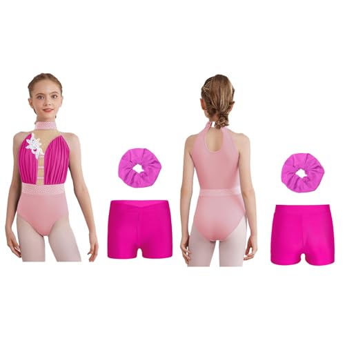 Léotard gymnastique filles avec short résistant pour éviter les ajustements constants en plein cours