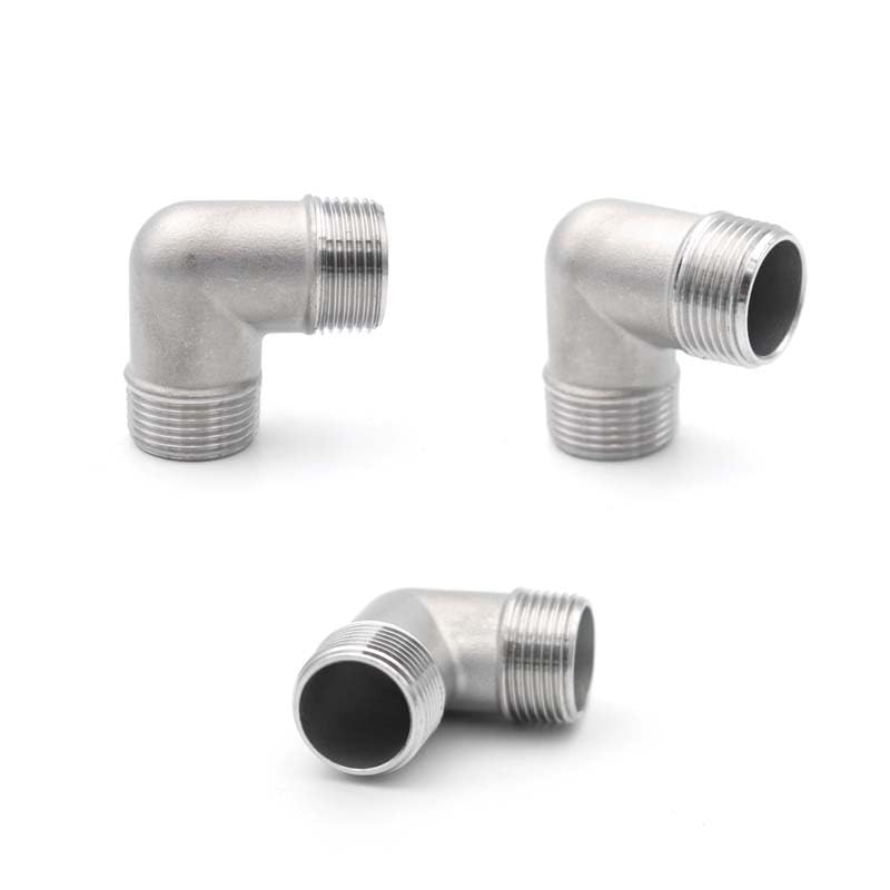 Codo de rosca macho accesorios de junta conector de tubería de acero inoxidable de 1 pulgada