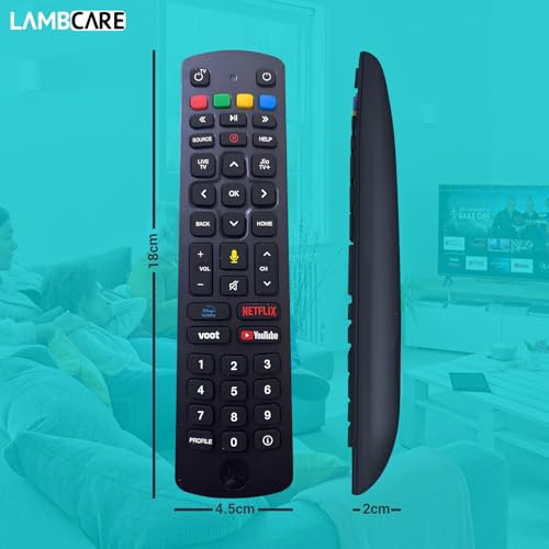 Image of Lambcare Original Remote Control Compatible with jio Fiber Box with Voice Control