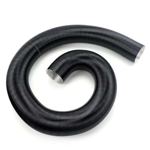 dDanke 90mm Heater Duct Hose 200cm Black Aluminum Foil Air Outlet Pipe Flexible Tube for Webasto for Eberspacher for Planar Diesel Heaters - Thumbnail 4