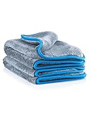 LICARGO® 2X Saugstarke Mikrofasertücher mit 1100 GSM - Lackschonend Dank ultraweicher Mikrofaser - fusselfreie Poliertücher - Microfasertuch Autopflege, Mikrofasertücher Auto Polieren - 42x48cm