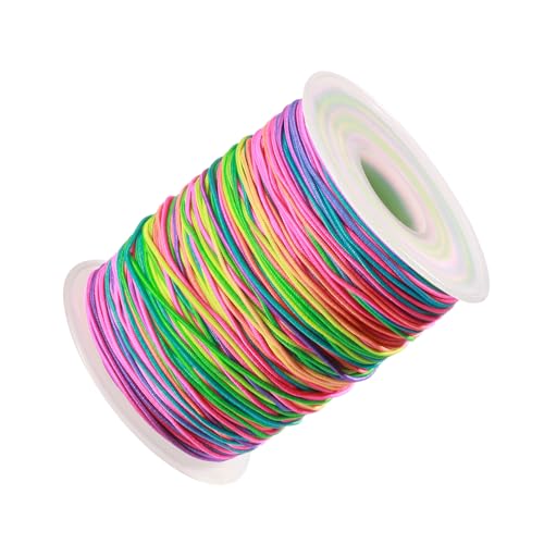HJWNJYY 1mm Rainbow Stretchy Bracelet String, Sturdy Elastic Cord for Bracelet/Jewelry Making, Necklaces and Beading (328 Feet)