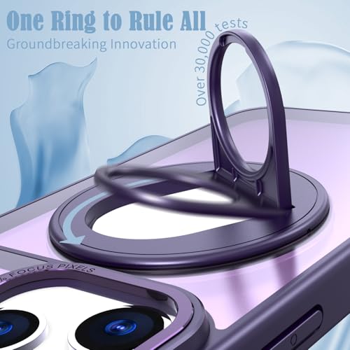 Coque pour 17 Pro avec béquille rotative et dos violet mat givré