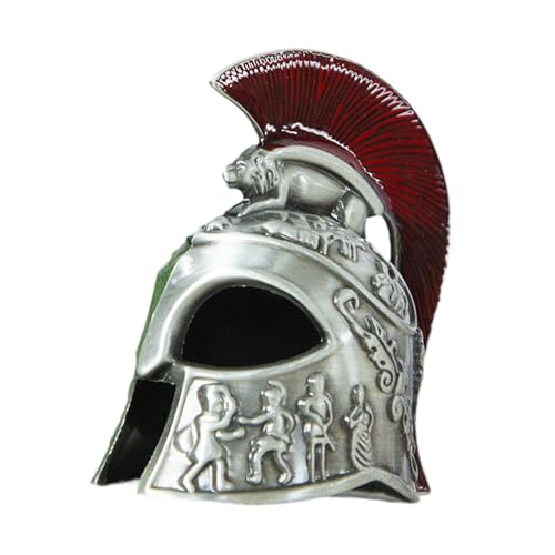 Garende Samurai Helmet Model,Home Decoration, Medieval Knight Larp Helmet Knight Traditional, Silver Gray