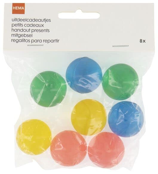 HEMA Bouncing Balls 8-Pack, Multicolor