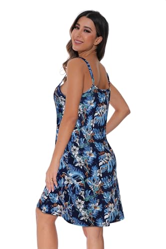 Image of JOELLYUS Summer Dresses for Women Spaghetti Strap Button Down Casual Sundress Beach Cover Up Dress with Pockets 2026