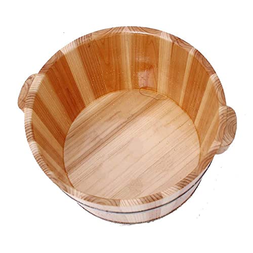 OMVOVSO Fußwanne Holz,Saunazubehör Fußbadewanne Holzwanne - Sauna Fuß Badewanne Zubehör für Haushalts Badezimmer Soak Hilft Sleep and Relax Lindert Müdigkeit,Gelb Cover