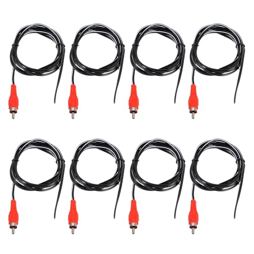 Cables de audio RCA a cable pelado de 5 pies para conectar altavoces y subwoofer