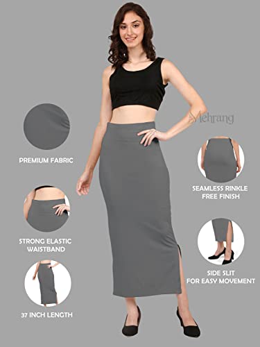 Image of Mehrang Stretchable Saree Shapewear Petticoat for Women, Cotton Blended,Petticoat,Skirts for Women,Shape Wear Dress for Saree