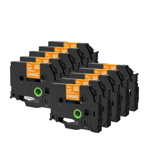 10�p�b�N ���~�l�[�g���x�� 12mm 231 ���n�ɍ� PTH110 PTD210 PTH200 E1000PRO D210S ���x�����[�J�[�ƌ݊�������(10PK White on Orange)