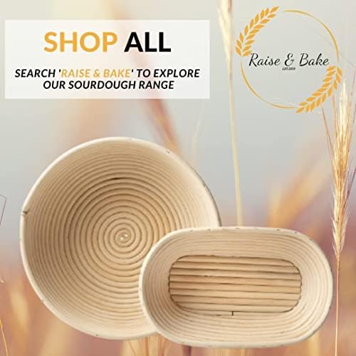 Raise & Bake - 2x Oval Linen Cloth Liner ONLY - Replacements For Oval & Round Liners on Proofing Baskets - Fits 8, 9 & 10 Inch Bannetons and Sourdough Proving Baskets