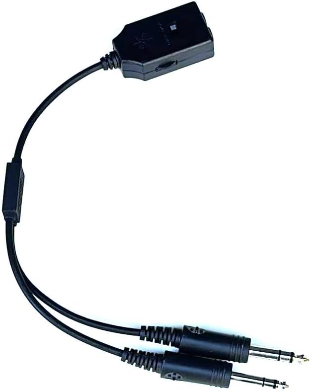 Dual 3.5 mm (TRRS) Aviation Intercom Adapter (General Aviation)