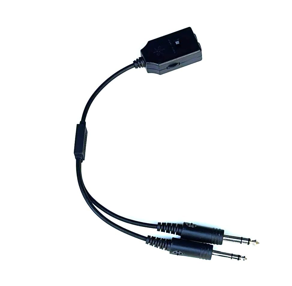 Dual 3.5 mm (TRRS) Aviation Intercom Adapter (General Aviation)