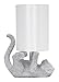 Lalia Home 12.6" Diamond Studded Rhinestone Nightstand Table Lamp with Faux Silk Fabric Shade, Silver