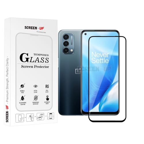 Image of ScreenUp Tempered Glass For OnePlus Nord N200 5G - Ultra Clear, 9H Scratch Resistant, Full Coverage, Easy Install Screen Protector