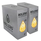 SET 48 BOLERO DA 9 grammi Yuzu Preparato istantaneo polvere solubile in bustine Sticks per Bevande con Stevia e Vitamina C e Senza Zucchero ideale per fitness e diete