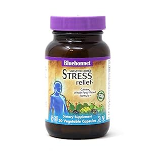 Bluebonnet Nutrition Targeted Choice Stress Relief, Whole Food-Based Formula, For Emotional Physical and Mental Stress, Soy-Free, Gluten-Free, Kosher, Non-GMO, Dairy-Free, Vegan, Vegetable Capsules 30