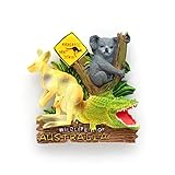Koala Kangaroo Crocodile Resin Fridge Magnet, Australia Souvenir Tourist Gift Refrigerator Magnet Craft Home Office Kitchen Decoration Whiteboard Magnetic Sticker