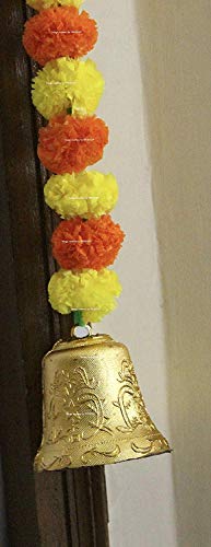 Sphinx Artificial Marigold Fluffy Flowers Garlands Door Toran Set/Door Hangings For Decoration (Approx. 100 X 152 Cms) (Yellow & Dark Orange) #TOP2