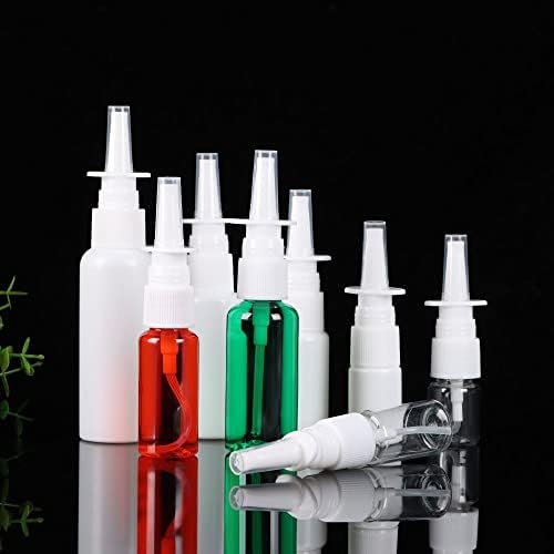 5/10/20/30/50ml Health Care Mist Dispenser Spray Bottle Empty Nasal Sprayer Refillable Container Nose Dropper Bottles(White 50ml)