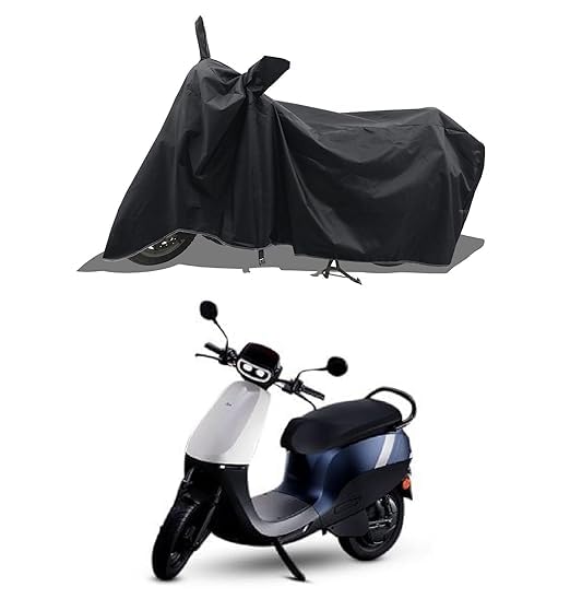 Image of Scooty - Bike Cover for Ola S1 X Scooty Bike Cover with Water-Resistant and Dust Proof Premium 190T Fabric Entire Black
