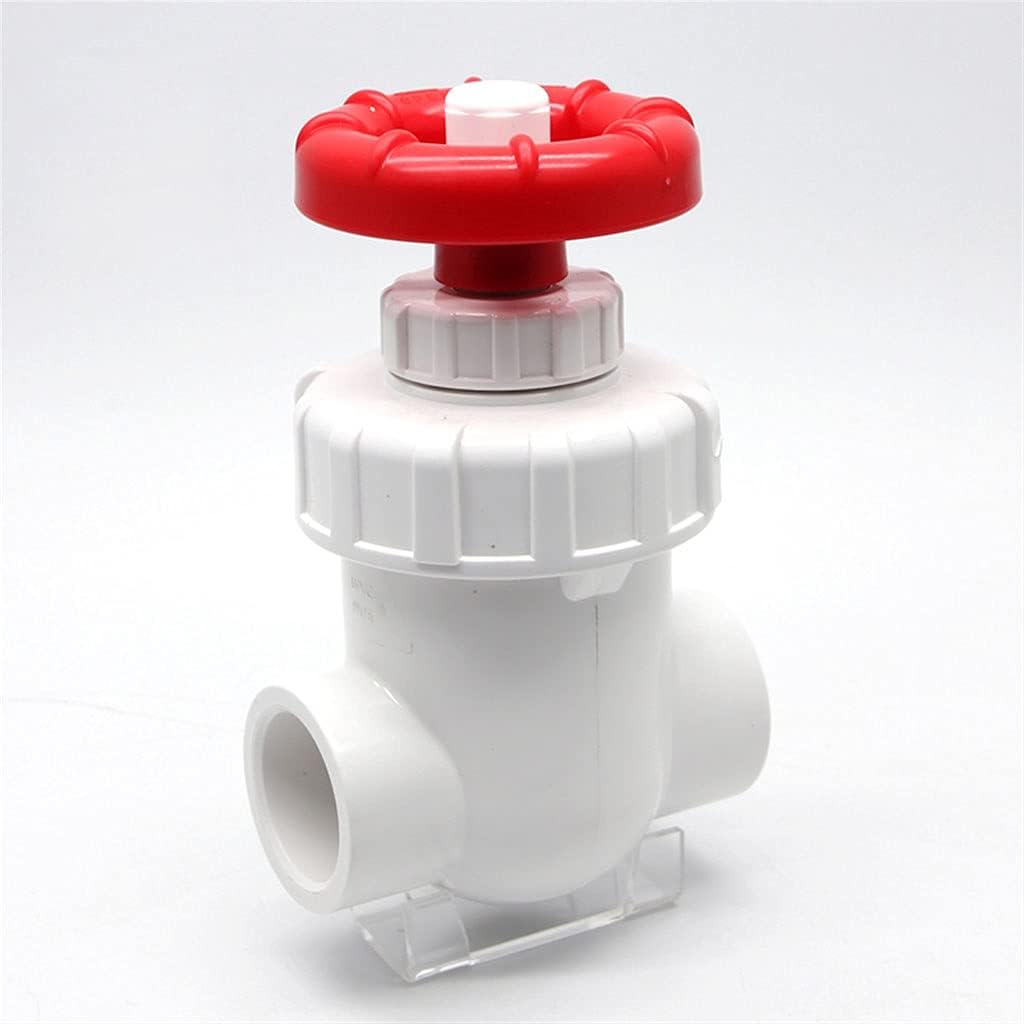 Isolation Valve, 1pcs 20/25/32/40mm Valve, UPVC Gate Valve Precision Flow Control PVC Sluice Valves Valve(White,20mm DN15)