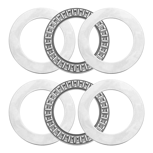 Image of sourcing map 2 Sets AXK4060+2AS Thrust Needle Roller Bearings with Washers, 40x60x3mm Chrome Steel Needles Roller Bearing