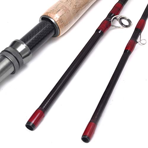 Generic 8Ft Fly Fishing Rod 4 Sections 5-6Wt Fly Rod Carbon Fiber Blanks Light Weight Medium Fast Action Freshwater Fishing, 8Ft 5-6Wt, 8045-6 #TOP2