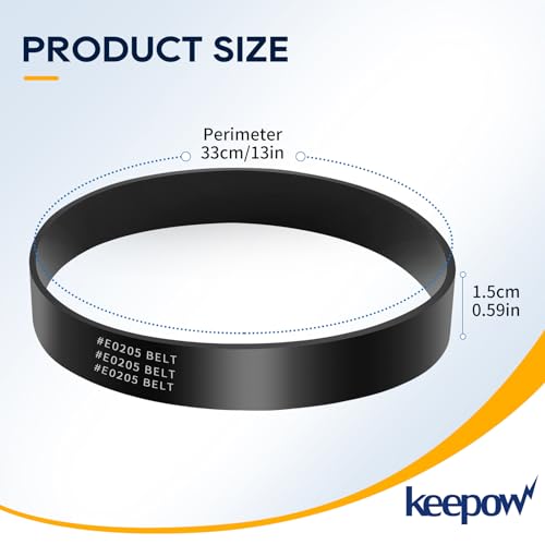 KEEPOW Style U Belts for Eureka Airspeed Upright Vacuum AS1000A, AS1001A, AS2000A,4100,4700,5190,5700, Replace Part 61120 61120A,61120B, 61120C, 61120D, 61120F, 61120G, 83797, 2 Pack