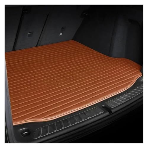 Tapis de coffre 3D pour MG 4 Mulan finition Stripe sur mesure brun