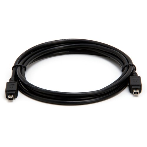 6ft FireWire, i.link, IEEE-1394 4Pin to 4Pin Cable, Black