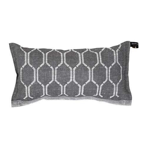 Almohada Sauna Nimikko Collection de Jokipiin Pellava gris oscuro/blanco Cover