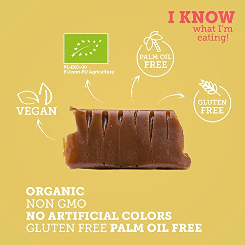 SUPER FUDGiO Organic Bonbons - Ingwer – Vegan und Glutenfrei - Bio Karamellbonbons ohne Palmöl - mit Bio Kokosmilch und Kokosnusszucker 10 X 150g Multipack