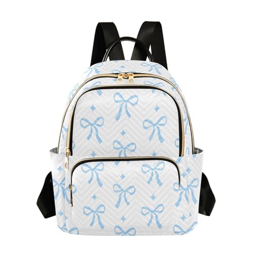 Image of Bow Quilted Backpack Purse for Women Fashion Small Backpack M | Shoulder Bag Travel Casual Daypack
