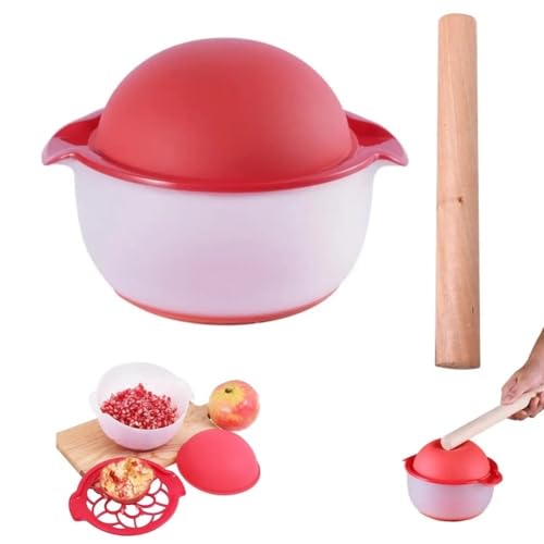 Pomegranate Peeler Silicone Pomegranate Deseeder with Bowl Pomegranate and Wood
