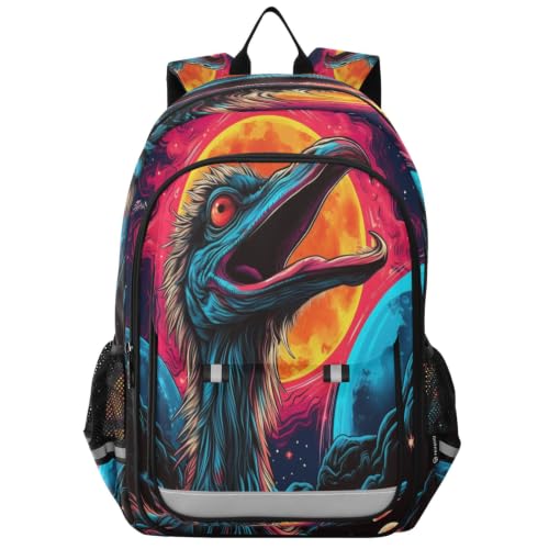 Sac à dos autruche aquarelle pour école et voyages scolaires des enfants