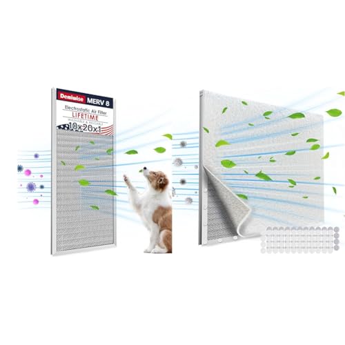10x20x1 Washable Electrostatic Air Filter+25 x 60 Inch DIY Cut to Size Material for AC/HVAC Furnace Filter