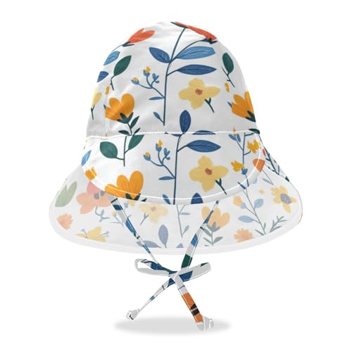 Infant Beach Hats Baby Boys Beach Caps Baby Girls' UPF 50+ Adjustable Traveling Swim Hat