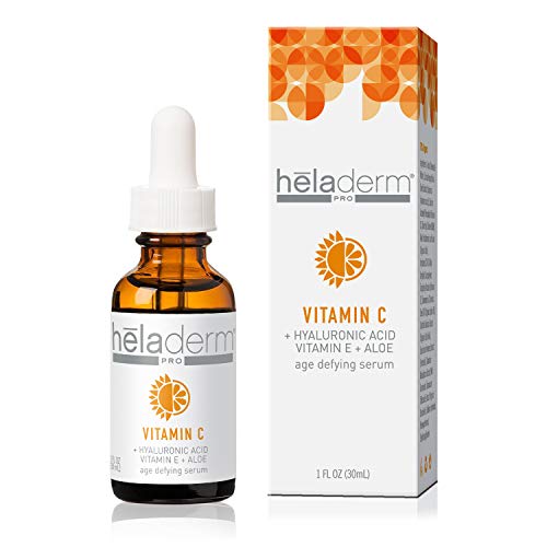 Heladerm Makes Your Ordinary Vitamin C Serum for Face (Dark Spots) Extra with Hyaluronic Acid, Vitamin E, and Aloe - Non-Drying Vitamin C Face Serum, Fast-Absorbing Vit C Serum, 30mL