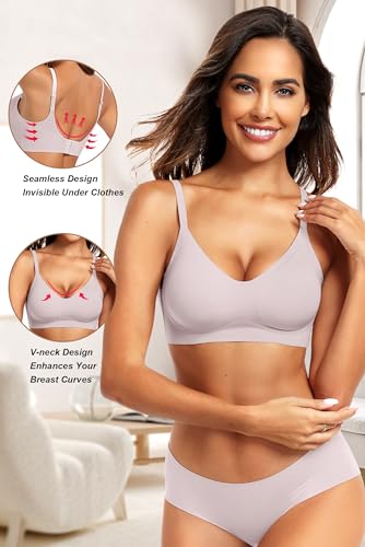 Vertvie Womens Seamless Bra No Underwire Comfort Push Up Bras Buttery Soft Wireless Bralette Full Coverage Sport Everyday Bra thumb #1