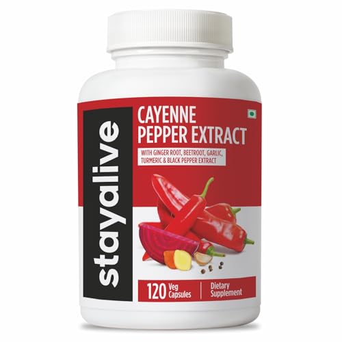 STAY ALIVE Cayenne Pepper Capsules, 6-in...