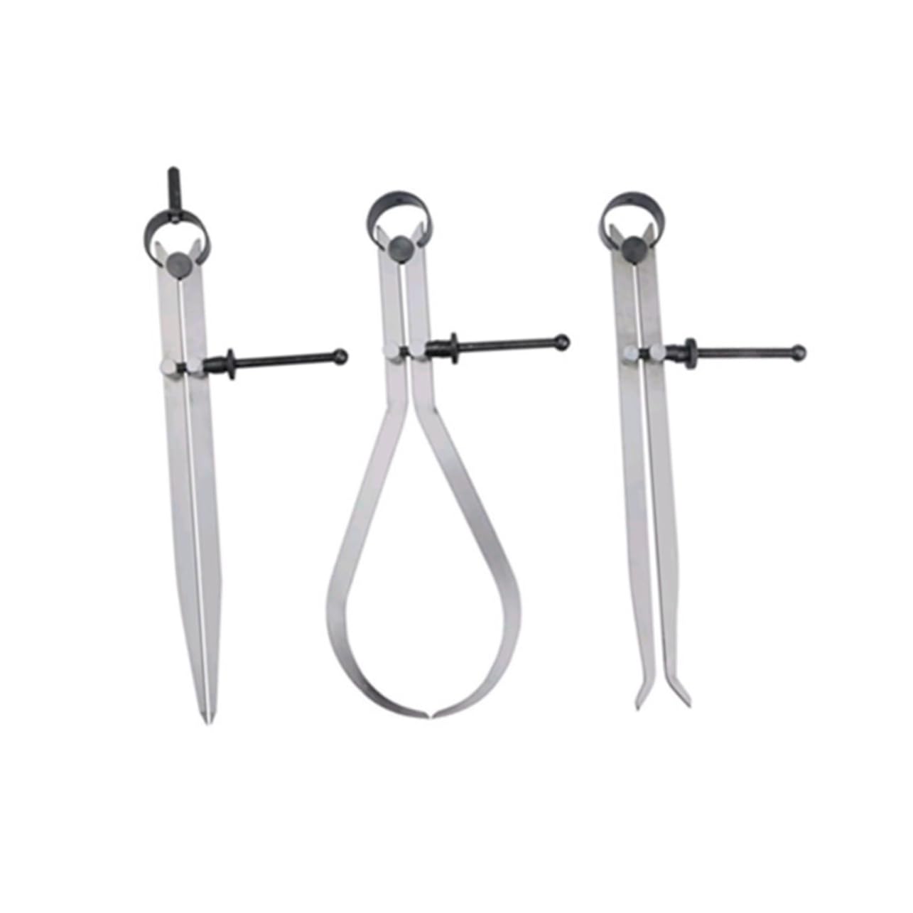 3pcs Spring Caliper Set Spring Dividers Divider Internal External Machinist Tools