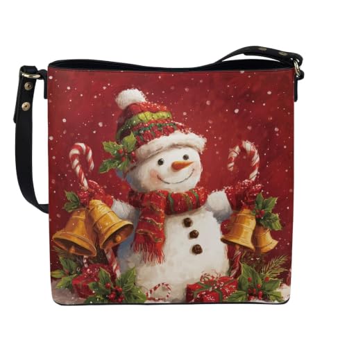 Image of HUGS IDEA Boho Bags for Women Leather Handbag Shoulder Bucket Crossbody Purse