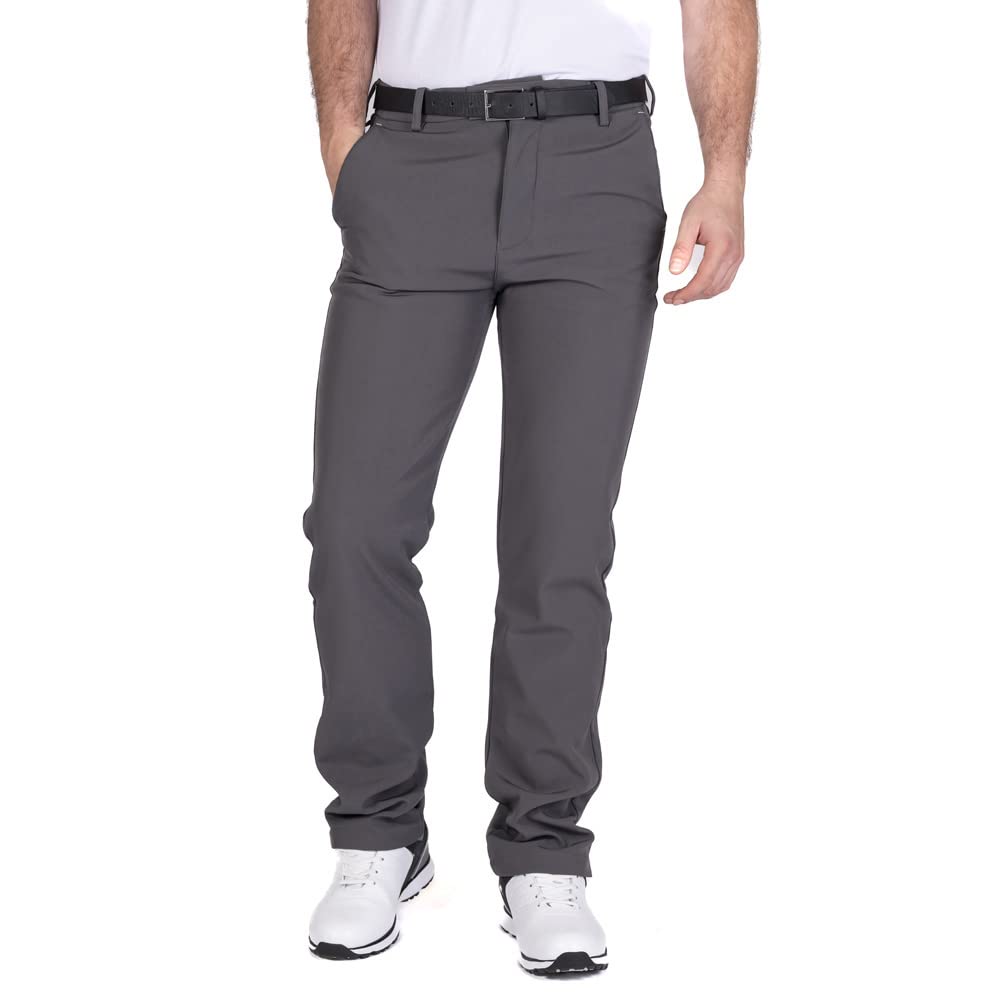 Island GREEN Essentials Men's All Weather Bonded Fleece Lined Trousers, Charcoal Grey, 38W/31L