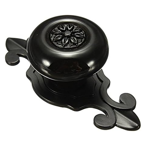 Revesun 10x Vintage Ceramic Door Knobs Drawer Pull Handle Cabinet Cupboard Wardrobe Matted Black-Black Cover