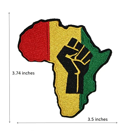 Africa Map Black Power Fist Rasta Embroidered Hook And Loop Patch, Tactical Backpack Diy #TOP1
