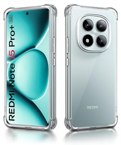Image of WOW IMAGINE Clear Back Cover Case for Redmi Note 15 Pro Plus 5G Shockproof Soft TPU Case | Cushioned Edges for Ultimate Protection Back Cover Case - Transparent