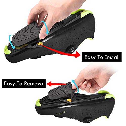 NAACOO Bike Cleats Compatible with Shimano SPD-SL SM-SH Cleats- Indoor Outdoor Peleton Spin Cycling Pedals Cleat & Road Bike Bicycle Clips Set-Self-Locking (6° Cleat Covers Set) - Thumbnail 7