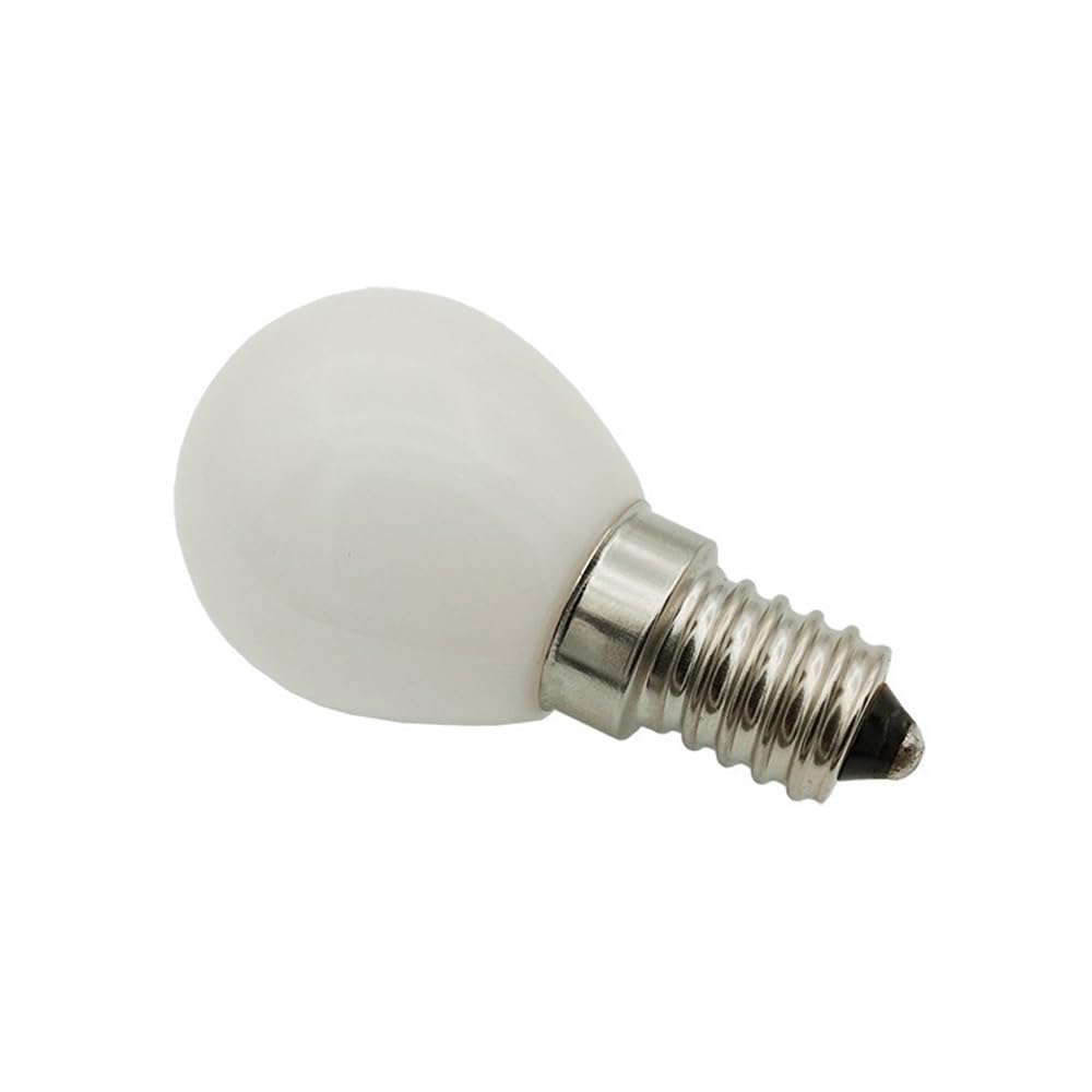 1fortunate Lights, Paquete de 50 Bombillas LED esféricas CA 85-265 V, G35, E12/E14/B15/E17, 2 W, luz navideña con Cubierta lechosa(3000K Warm White,E12)