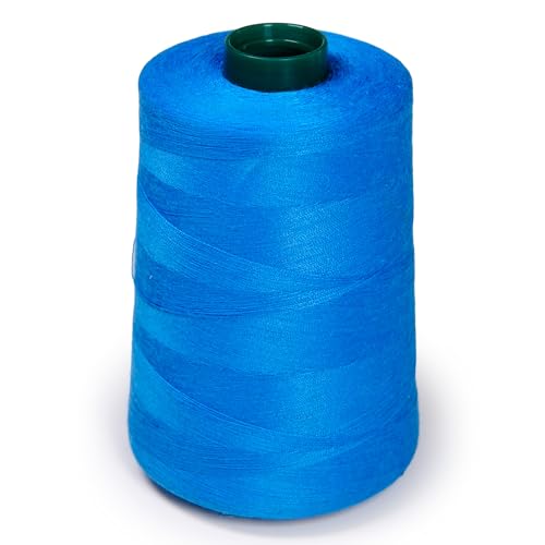 Polyester Cone Thread, Bermuda Blue (44003), Poly Wrapped Poly, Tex 40, 6000 Yards, USA Made